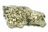 Gleaming Pyrite Crystal Cluster on Galena - Peru #291934-1